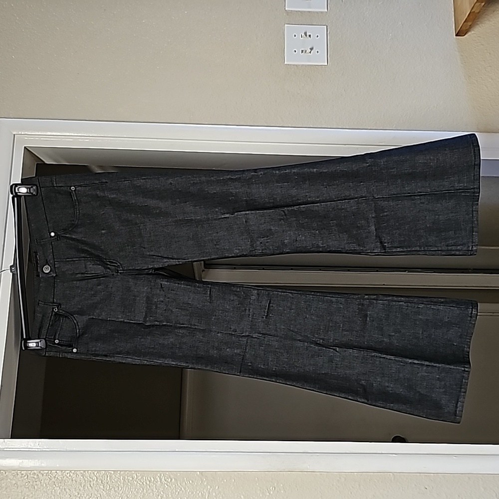 NWOT Black wide bell bottom jeans. Tote 3.